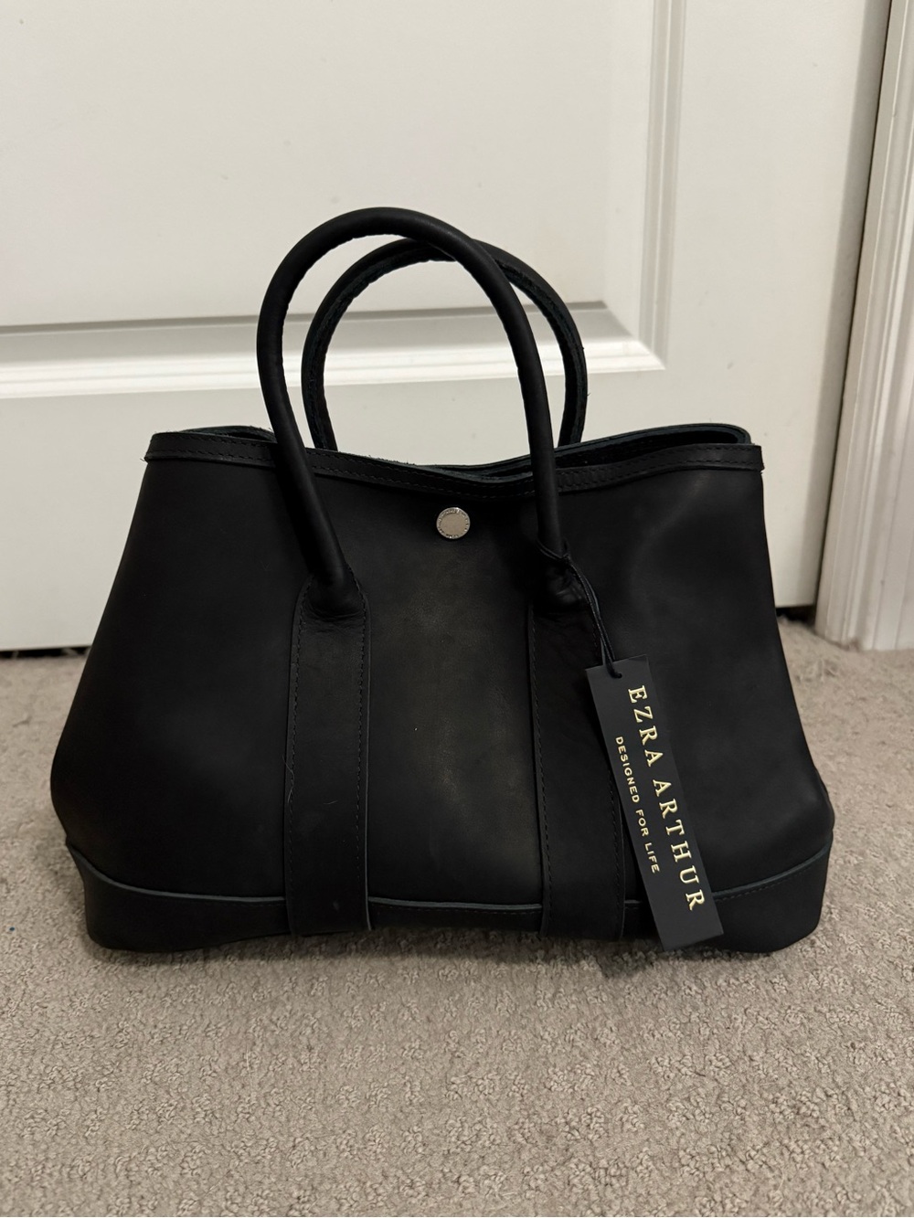 BNWT Ezra Arthur Audrey American Steer Leather Top Handle Bag